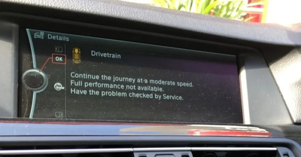 bmw drivetrain malfunction