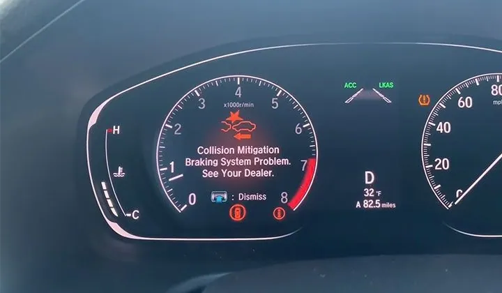 collision mitigation braking system problems