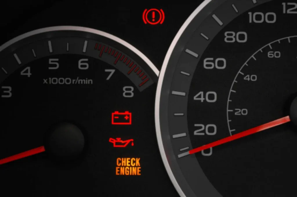 flashing check engine light then stops