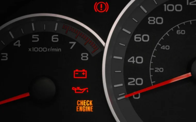 flashing check engine light then stops