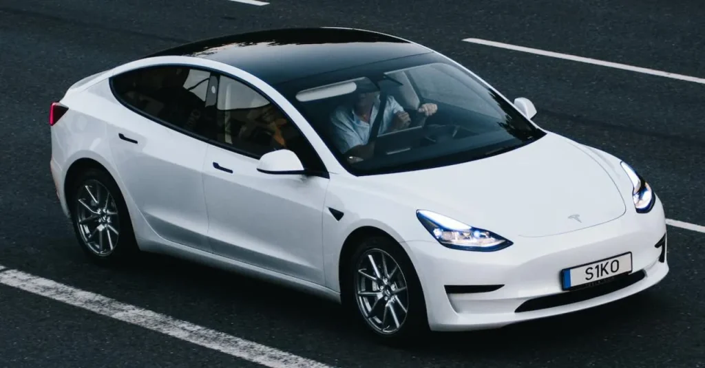 tesla model 3 white