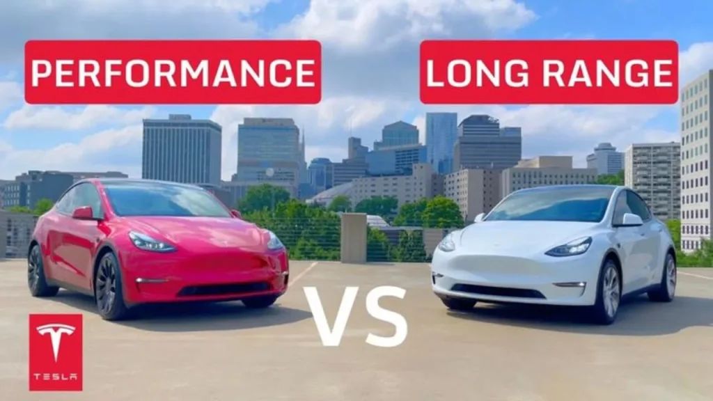 tesla model y performance vs long range